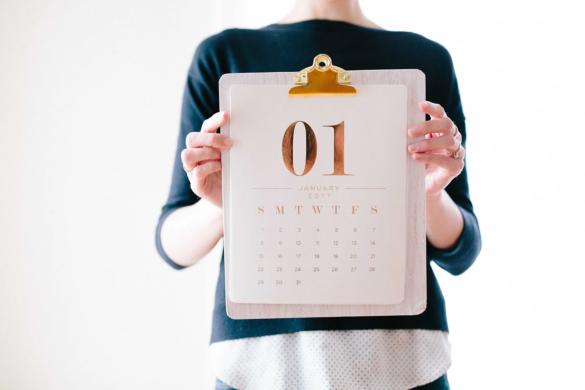 Calendario para anotar la fecha de vencimiento de la placa temporal